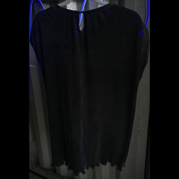 Ls Collections By Sunu Plisse Longline Top Tunic Mini Dress - Picture 2 of 2